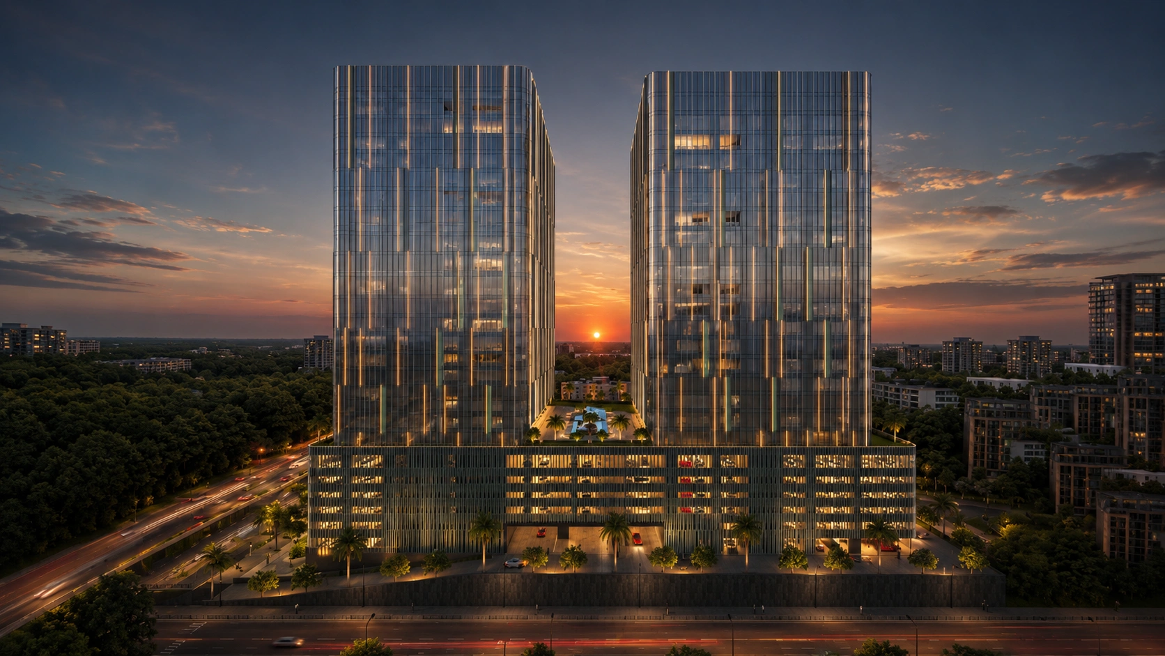 Kamdhenu Business District Thane Belapur Road – office interior spaces